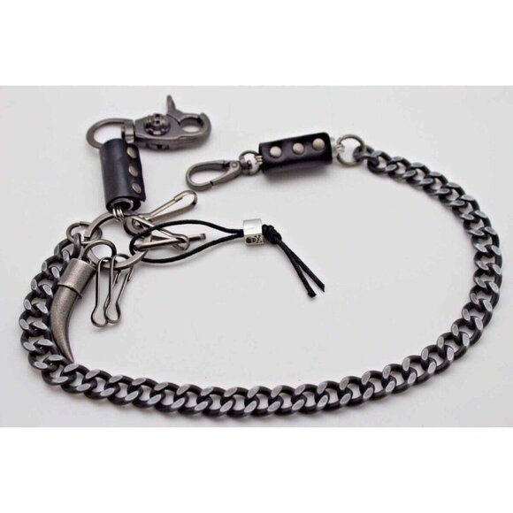 22" Men's Strong Leash Heavy Metal Wallet Chains Biker Trucker Jean Key … - Picture 3 of 4